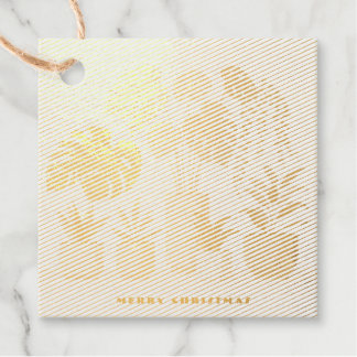 Étiquette-cadeau Crème de Noël Vert Plantes pots