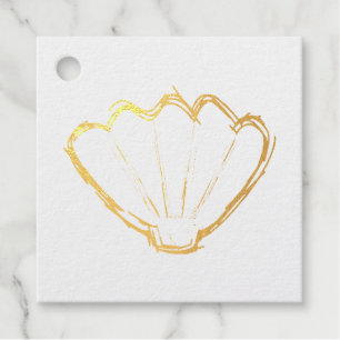 Étiquette-cadeau Croquis de coquillages