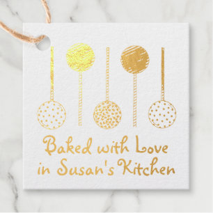 Étiquette-cadeau Cuisiné Fabriqué avec amour Cuisine de pâtisserie