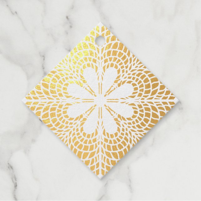 Étiquette-cadeau Daisy Mandala (Devant)