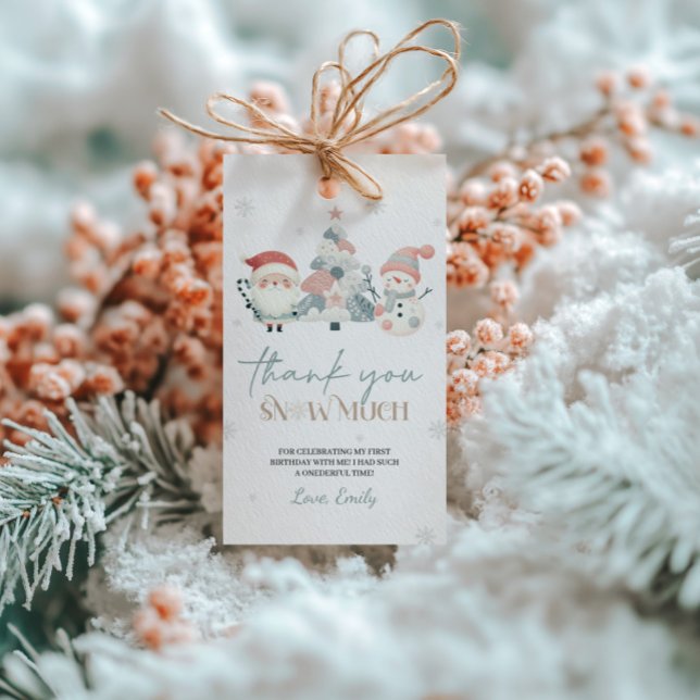 Étiquette cadeau d'anniversaire de Noël Winter Won (Créateur téléchargé)