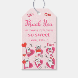 Étiquette cadeau d'anniversaire Sweetheart Valenti