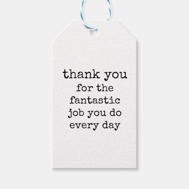 Étiquette Cadeau d'appréciation de l'employé, de l (Devant)