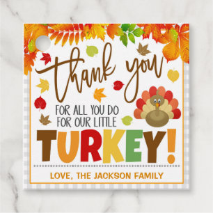 Étiquette cadeau d'automne