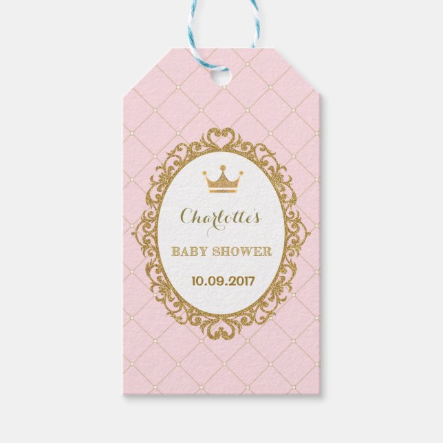 Étiquette cadeau de Baby shower préféré de la Cour (Devant)