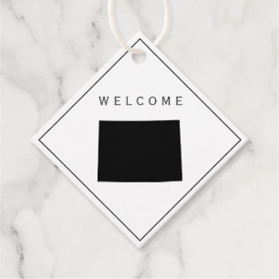 Étiquette cadeau de bienvenue au Colorado pour le