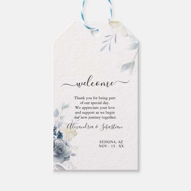 Étiquette cadeau de bienvenue Favor de mariage (Devant)