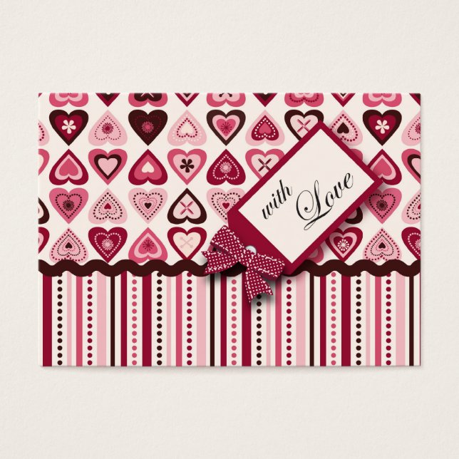 Étiquette cadeau de confection des coeurs (Devant)