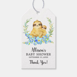 Étiquette cadeau de la maman et du bébé Sloth Show