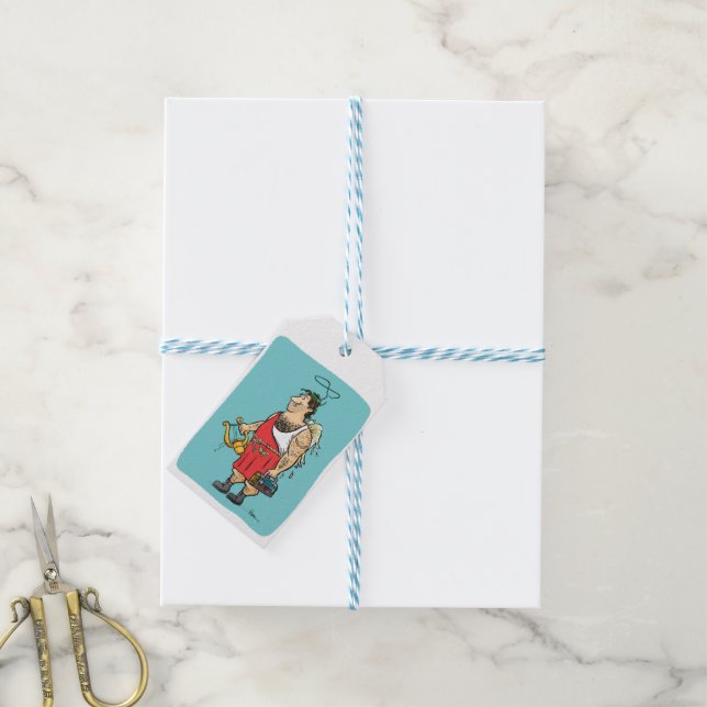Étiquette cadeau de l'ange poilu (Avec de laficelle)