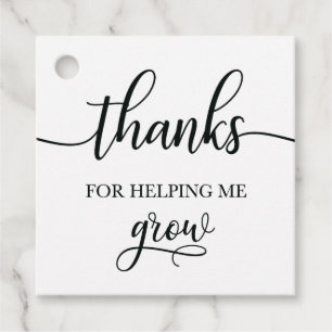 Étiquette cadeau de l'enseignant, Étiquette Plante