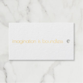 Étiquette cadeau de l'huile d'imagination