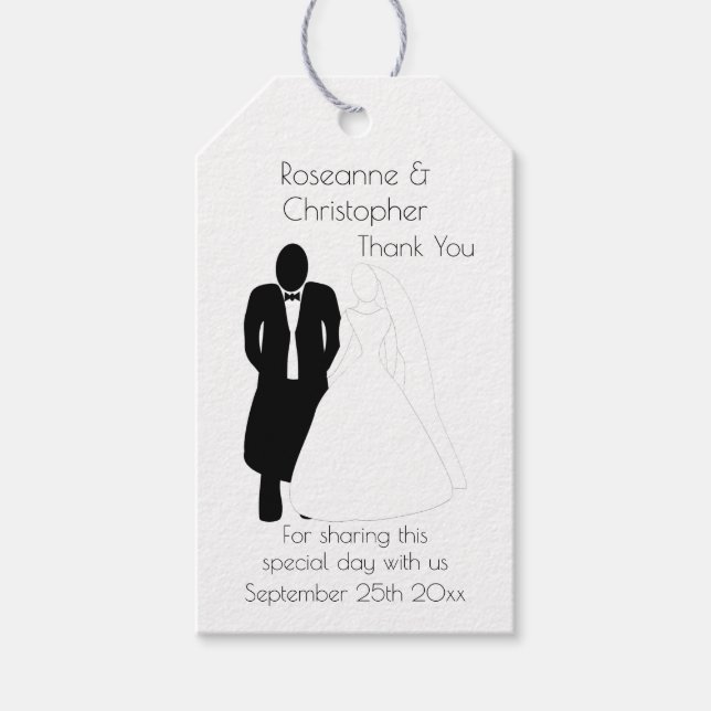 Étiquette cadeau de mariage (Devant)