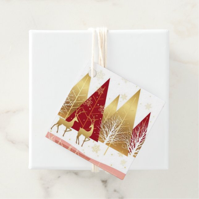 Étiquette cadeau de Noël (En situation)