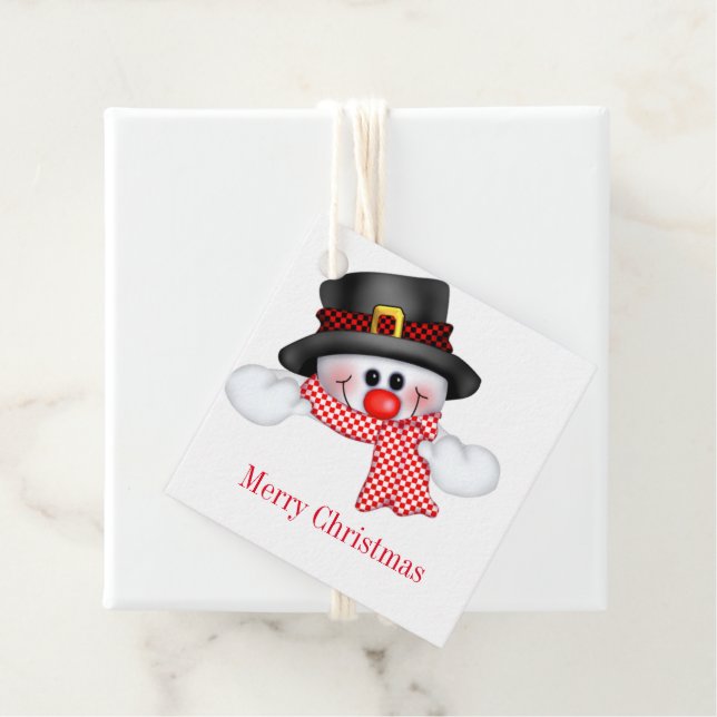 Étiquette cadeau de Noël (En situation)