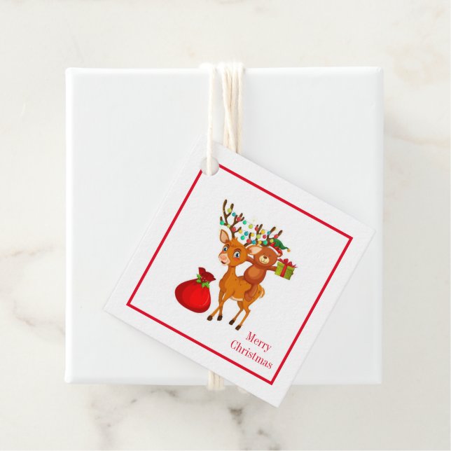 Étiquette cadeau de Noël (En situation)