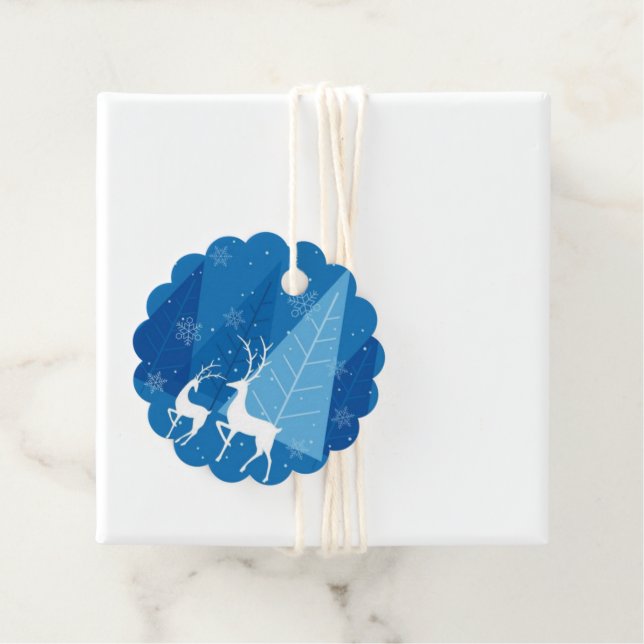 Étiquette cadeau de Noël (En situation)