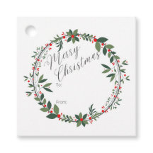 Étiquette cadeau de Noël