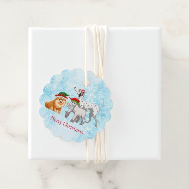 Étiquette cadeau de Noël (En situation)