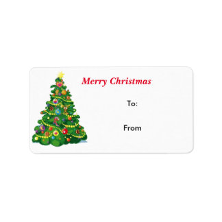 étiquette cadeau de Noël