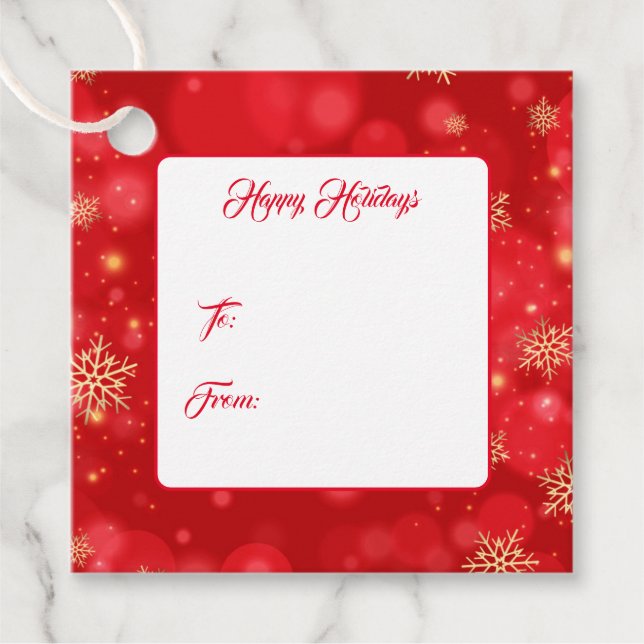 Étiquette cadeau de Noël (Devant)