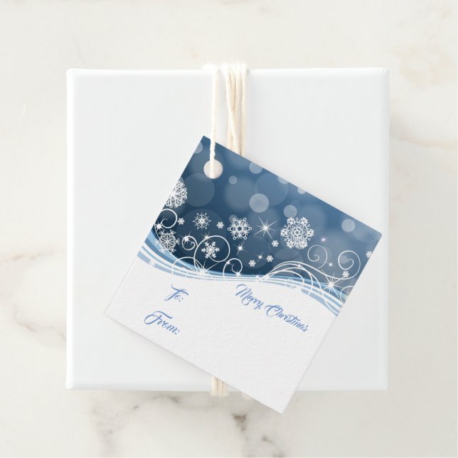 Étiquette cadeau de Noël (En situation)