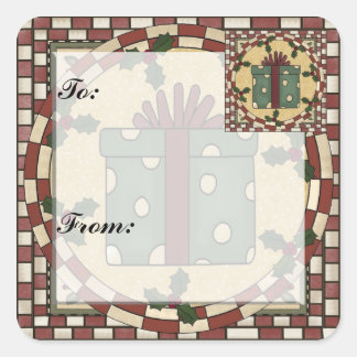 Étiquette cadeau de Noël