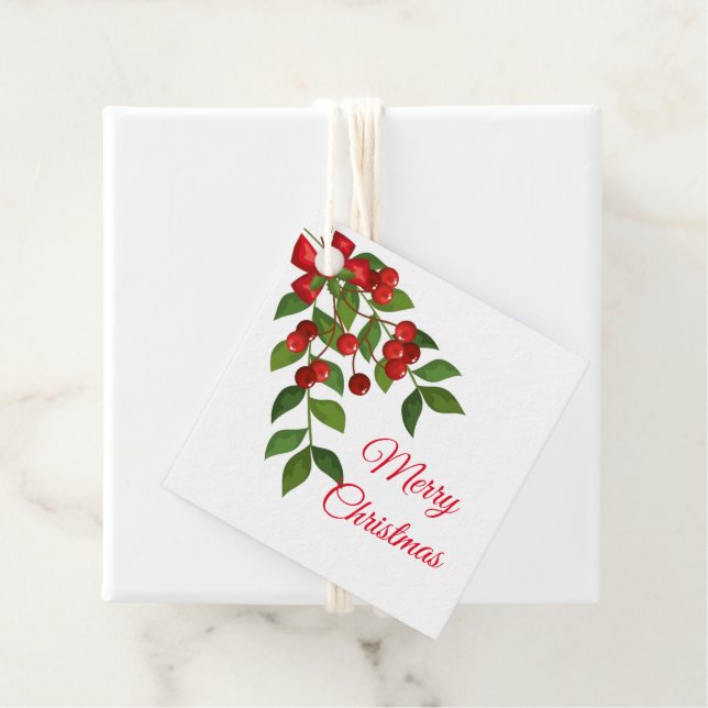 Étiquette cadeau de Noël (En situation)