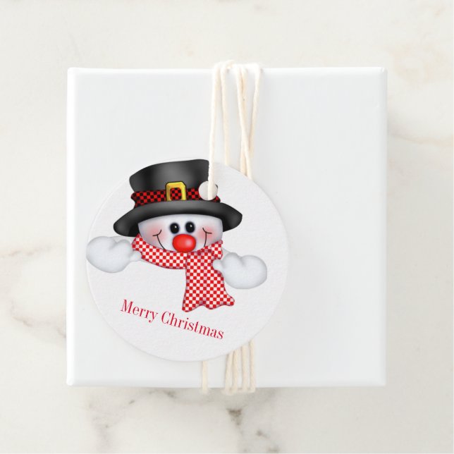 Étiquette cadeau de Noël (En situation)