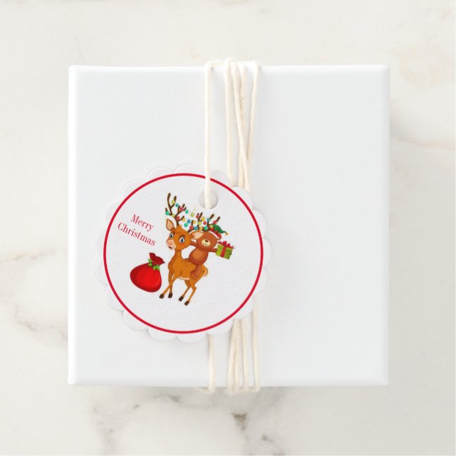Étiquette cadeau de Noël (En situation)