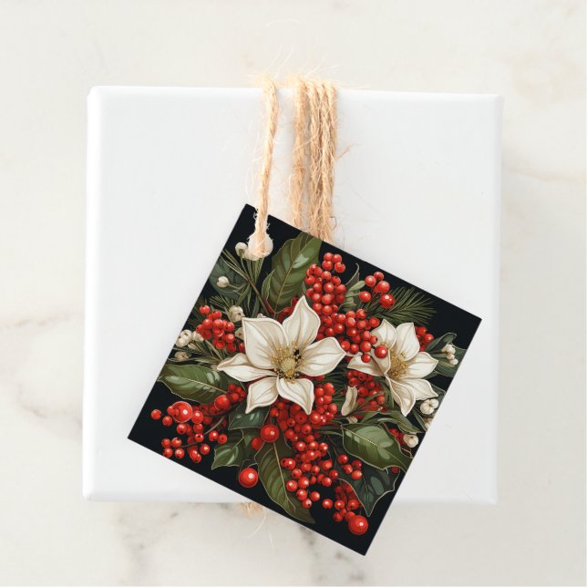 Étiquette cadeau de Noël (En situation)