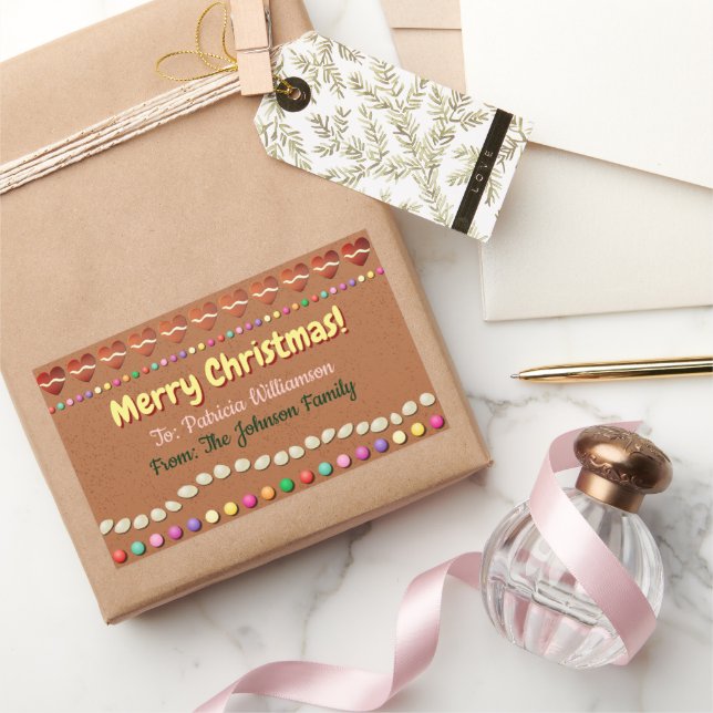 Étiquette cadeau de Noël Gingerbread (Cadeaux)