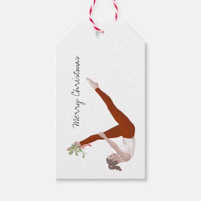 Étiquette cadeau de Noël Pilates (Devant)