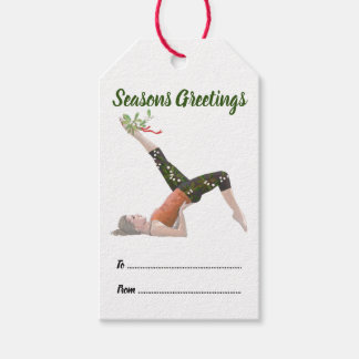 Étiquette cadeau de Noël Pilates