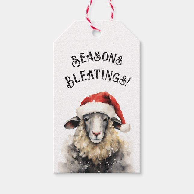Étiquette cadeau de Noël pour les moutons (Devant)