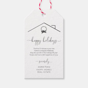 Étiquette cadeau de Noël Realtor pour clients