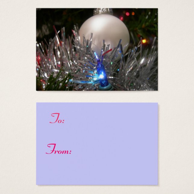 Étiquette cadeau de Parties scintillant de vacance (Devant & derrière)
