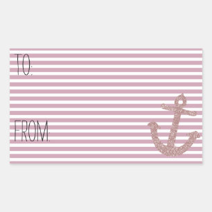 Étiquette cadeau de Parties scintillant Pink Strip