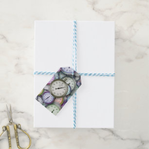 étiquette cadeau de pièce temps