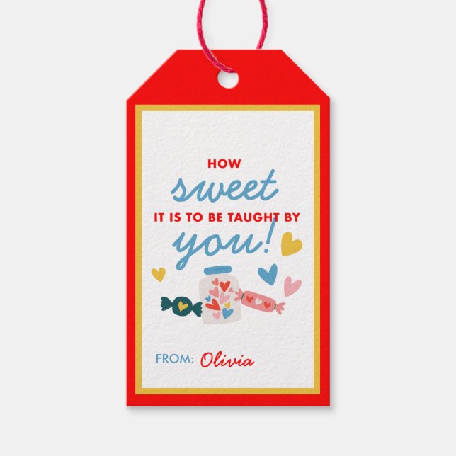 Étiquette cadeau de Saint-Valentin (Devant)