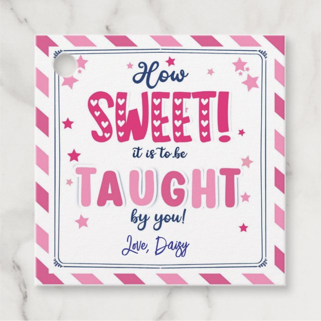 Étiquette cadeau de Saint-Valentin (Devant)