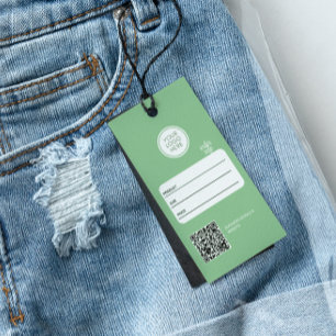Étiquette cadeau d'entreprise verte