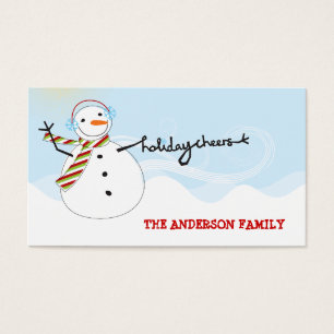 Étiquette cadeau do-it-yourself bonjour fun Snowma