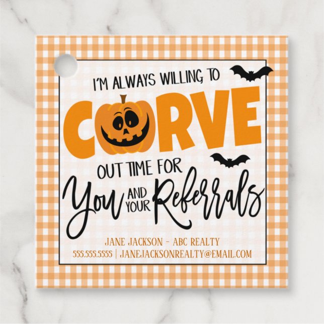 Étiquette cadeau du réalisateur Halloween (Devant)