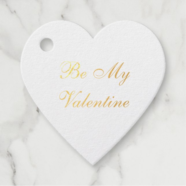 Étiquette-cadeau Elegant Gold Foil Custom Message (Devant)