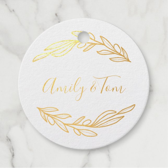 Étiquette-cadeau Fil Foil Foil Fa (Devant)