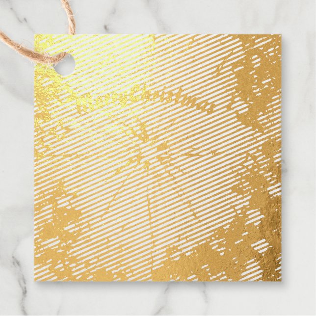 Étiquette-cadeau Foil Holiday Card grand brillant Merveille étoile  (Devant)