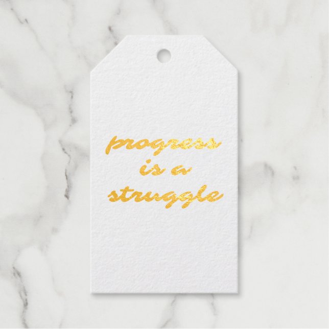 Étiquette cadeau Foil Progress (Recto)