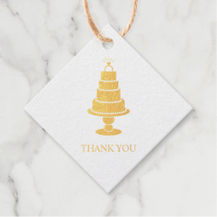 Étiquette-cadeau Gâteau mariage