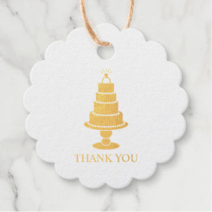 Étiquette-cadeau Gâteau mariage